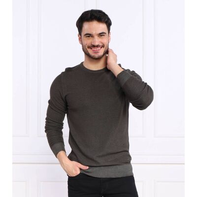 Joop! Wełniany sweter Regular Fit grafitowy XXL Joop! Wełniany sweter Regular Fit grafitowy XXL