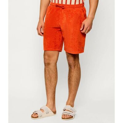 Tommy Hilfiger Szorty Loose fit frotté pomarańczowy M Tommy Hilfiger Szorty Loose fit frotté pomarańczowy M