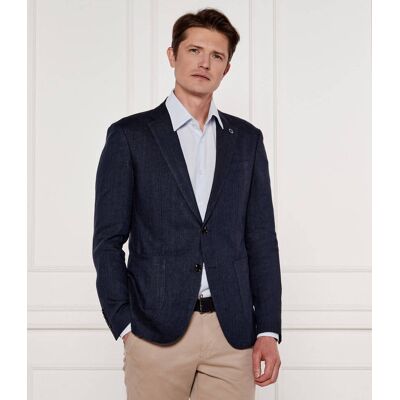 Joop! Lniana marynarka Hoverest Slim Fit granatowy 50 Joop! Lniana marynarka Hoverest Slim Fit granatowy 50