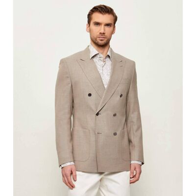 Boss BLACK Wełniana marynarka H-Hutson-DB-261 Slim Fit beżowy 56 Boss BLACK Wełniana marynarka H-Hutson-DB-261 Slim Fit beżowy 56