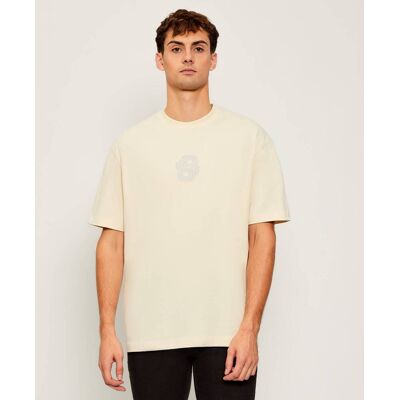 Boss BLACK T-shirt C-Tames 18 Relaxed fit kremowy XL Boss BLACK T-shirt C-Tames 18 Relaxed fit kremowy XL