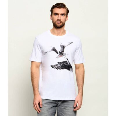 HUGO T-shirt Dirunn Regular Fit biały S HUGO T-shirt Dirunn Regular Fit biały S