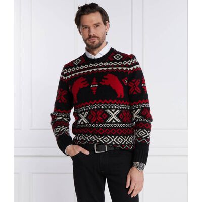 Polo Ralph Lauren Wełniany sweter Regular Fit czarny S Polo Ralph Lauren Wełniany sweter Regular Fit czarny S