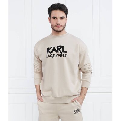 Karl Lagerfeld Bluza Regular Fit piaskowy XL Karl Lagerfeld Bluza Regular Fit piaskowy XL
