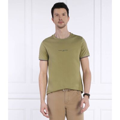 Tommy Hilfiger T-shirt Slim Fit oliwkowy XXL Tommy Hilfiger T-shirt Slim Fit oliwkowy XXL