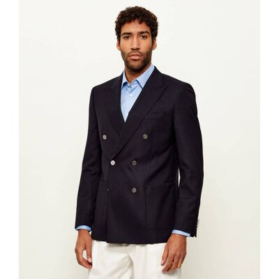 Boss BLACK Wełniana marynarka H-Hutson-DB-261 Slim Fit granatowy 48 Boss BLACK Wełniana marynarka H-Hutson-DB-261 Slim Fit granatowy 48