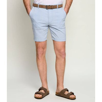 Boss BLACK Lniane szorty chino Kane Regular Fit błękitny 30 Boss BLACK Lniane szorty chino Kane Regular Fit błękitny 30