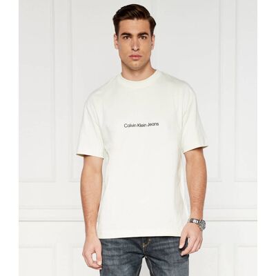 Calvin Klein Jeans T-shirt LOGO TEE Loose fit ecru M Calvin Klein Jeans T-shirt LOGO TEE Loose fit ecru M