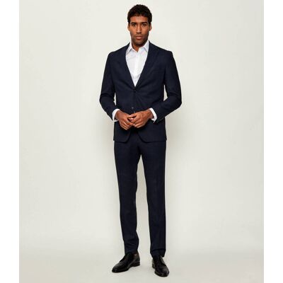 Boss BLACK Wełniany garnitur C-Huge-2Pcs-252 Slim Fit granatowy 52 Boss BLACK Wełniany garnitur C-Huge-2Pcs-252 Slim Fit granatowy 52