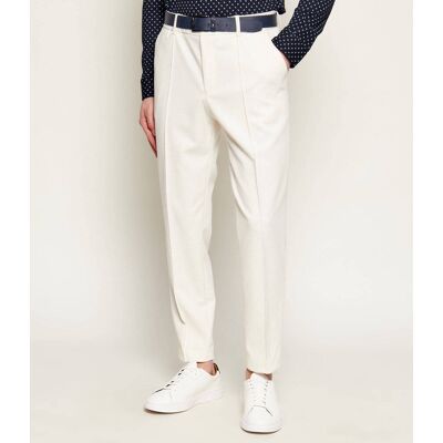 Boss BLACK Spodnie chino P-Perin Tapered fit ecru 54 Boss BLACK Spodnie chino P-Perin Tapered fit ecru 54