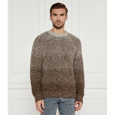 Boss BLACK Sweter H-Ezrano Regular Fit z dodatkiem wełny i kaszmiru brązowy M Boss BLACK Sweter H-Ezrano Regular Fit z dodatkiem wełny i kaszmiru brązowy M