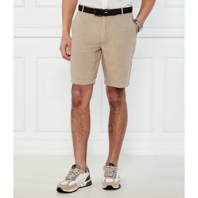 Aeronautica Militare Lniane szorty chino Regular Fit beżowy 54 Aeronautica Militare Lniane szorty chino Regular Fit beżowy 54