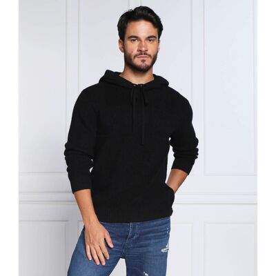 Iceberg Sweter Regular Fit z dodatkiem wełny czarny XL Iceberg Sweter Regular Fit z dodatkiem wełny czarny XL