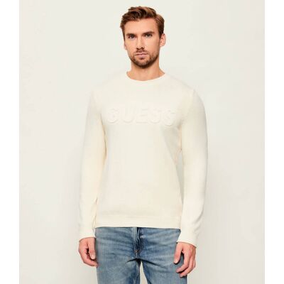 Guess Sweter Regular Fit ecru XXL Guess Sweter Regular Fit ecru XXL