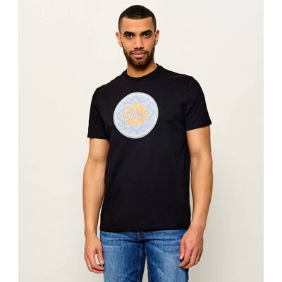 Guess T-shirt MOSAIC TILE Regular Fit czarny L Guess T-shirt MOSAIC TILE Regular Fit czarny L