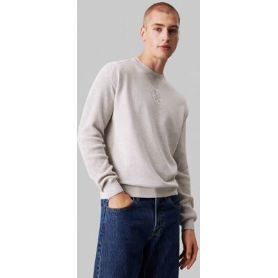Calvin Klein Jeans Sweter Regular Fit szary M Calvin Klein Jeans Sweter Regular Fit szary M