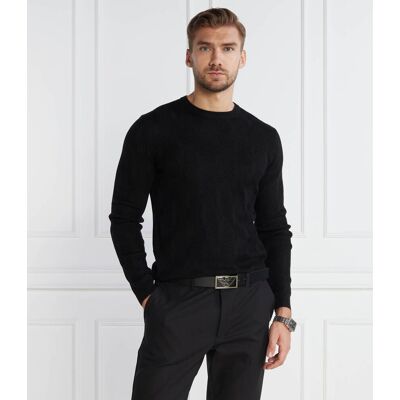 Giorgio Armani Emporio Armani Sweter Regular Fit z dodatkiem wełny czarny XXL Giorgio Armani Emporio Armani Sweter Regular Fit z dodatkiem wełny czarny XXL
