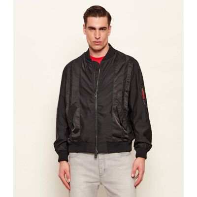 HUGO Kurtka bomber Badamo2621 Regular Fit czarny M HUGO Kurtka bomber Badamo2621 Regular Fit czarny M