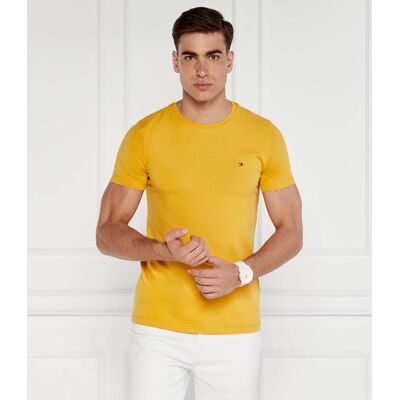 Tommy Hilfiger T-shirt Slim Fit musztardowy XL Tommy Hilfiger T-shirt Slim Fit musztardowy XL
