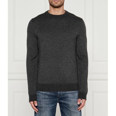 Boss BLACK Wełniany sweter H-Eltoro Regular Fit grafitowy S Boss BLACK Wełniany sweter H-Eltoro Regular Fit grafitowy S