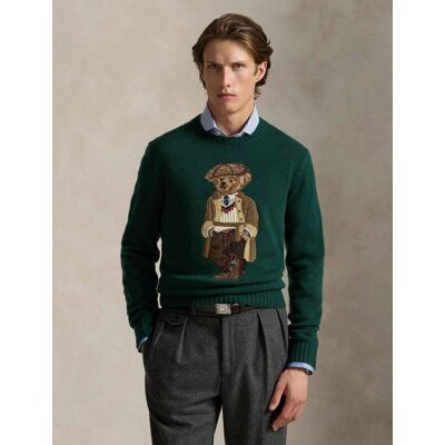 Polo Ralph Lauren Wełniany sweter Regular Fit z dodatkiem kaszmiru butelkowa zieleń XL Polo Ralph Lauren Wełniany sweter Regular Fit z dodatkiem kaszmiru butelkowa zieleń XL