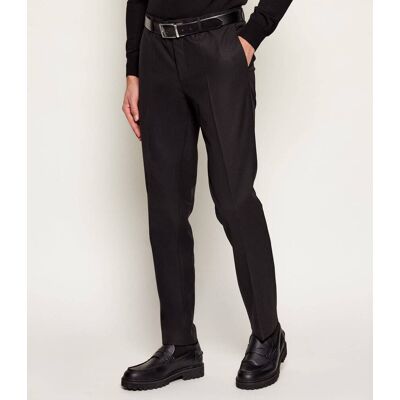 HUGO Wełniane spodnie Getlin232X Slim Fit czarny 56 HUGO Wełniane spodnie Getlin232X Slim Fit czarny 56