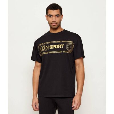 Plein Sport T-shirt Logo Lettering Loose fit czarny XL Plein Sport T-shirt Logo Lettering Loose fit czarny XL