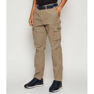 Aeronautica Militare Spodnie cargo Slim Fit beżowy 50 Aeronautica Militare Spodnie cargo Slim Fit beżowy 50