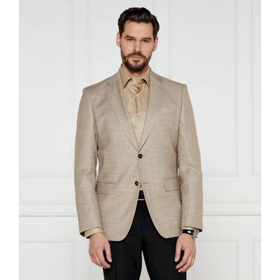 Boss BLACK Wełniana marynarka H-Hutson-251 Slim Fit z dodatkiem lnu beżowy 56 Boss BLACK Wełniana marynarka H-Hutson-251 Slim Fit z dodatkiem lnu beżowy 56