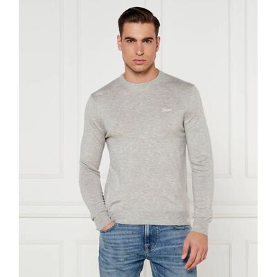 Guess Sweter DANIEL Regular Fit z dodatkiem jedwabiu szary XXL Guess Sweter DANIEL Regular Fit z dodatkiem jedwabiu szary XXL