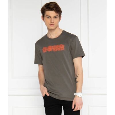 G- Star Raw T-shirt Regular Fit grafitowy S G- Star Raw T-shirt Regular Fit grafitowy S