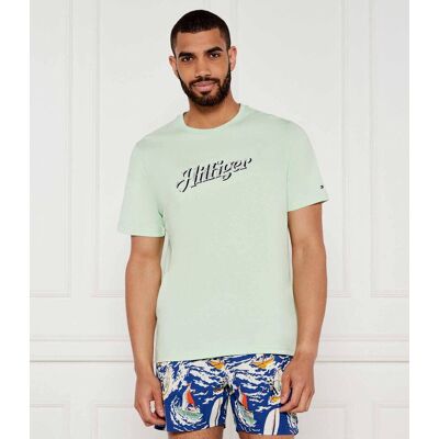 Tommy Hilfiger T-shirt Regular Fit miętowy M Tommy Hilfiger T-shirt Regular Fit miętowy M