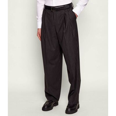 HUGO Spodnie Fedix251 Relaxed fit z dodatkiem wełny czarny 50 HUGO Spodnie Fedix251 Relaxed fit z dodatkiem wełny czarny 50