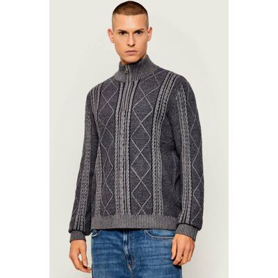 Guess Sweter NOEL Regular Fit grafitowy XL Guess Sweter NOEL Regular Fit grafitowy XL
