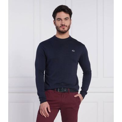 La Martina Sweter Regular Fit z dodatkiem wełny granatowy XXL La Martina Sweter Regular Fit z dodatkiem wełny granatowy XXL