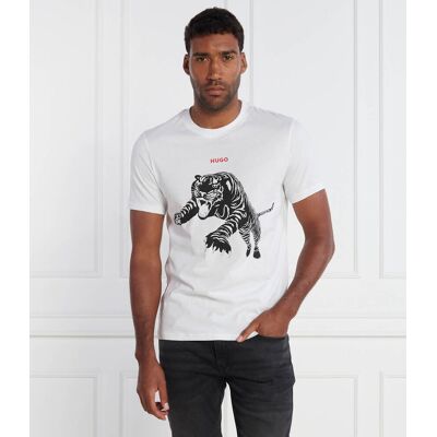 HUGO T-shirt Darpione Regular Fit biały XL HUGO T-shirt Darpione Regular Fit biały XL