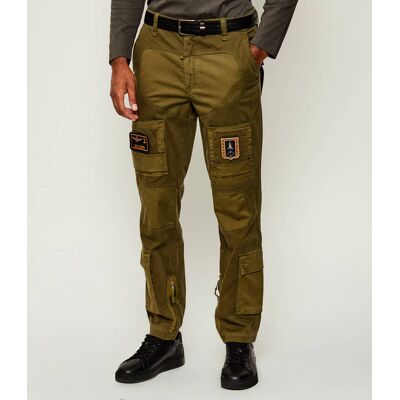 Aeronautica Militare Spodnie cargo ANTI-G Regular Fit oliwkowy 56 Aeronautica Militare Spodnie cargo ANTI-G Regular Fit oliwkowy 56