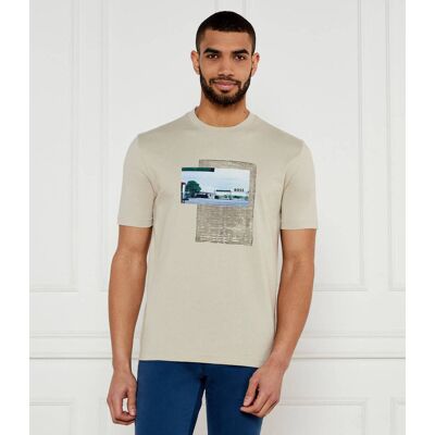Boss ORANGE T-shirt Te_ontheway Regular Fit beżowy S Boss ORANGE T-shirt Te_ontheway Regular Fit beżowy S