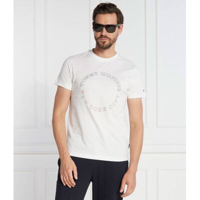 Tommy Hilfiger T-shirt MONOTYPE ROUNDLE Slim Fit biały S Tommy Hilfiger T-shirt MONOTYPE ROUNDLE Slim Fit biały S