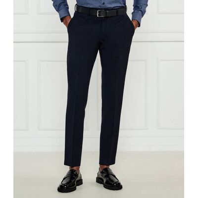 Boss BLACK Spodnie C-Genius-243 Slim Fit z dodatkiem wełny granatowy 50 Boss BLACK Spodnie C-Genius-243 Slim Fit z dodatkiem wełny granatowy 50
