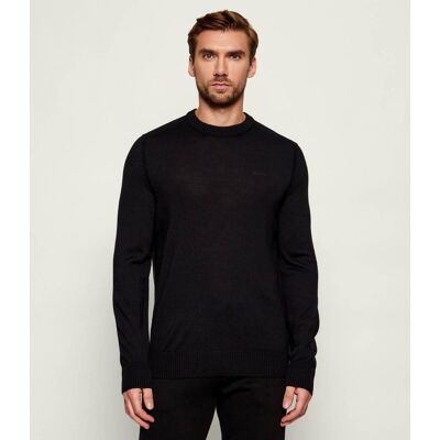 Boss ORANGE Wełniany sweter Avac_C Regular Fit czarny S Boss ORANGE Wełniany sweter Avac_C Regular Fit czarny S