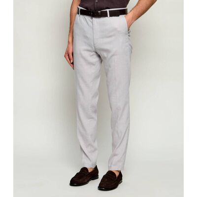 Boss BLACK Lniane spodnie chino H-Kane1-RDS Regular Fit szary 36/32 Boss BLACK Lniane spodnie chino H-Kane1-RDS Regular Fit szary 36/32
