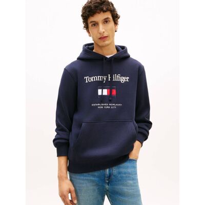 Tommy Hilfiger Bluza Flex Regular Fit granatowy M Tommy Hilfiger Bluza Flex Regular Fit granatowy M