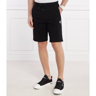 Karl Lagerfeld Szorty Sweat Regular Fit czarny XXXL Karl Lagerfeld Szorty Sweat Regular Fit czarny XXXL