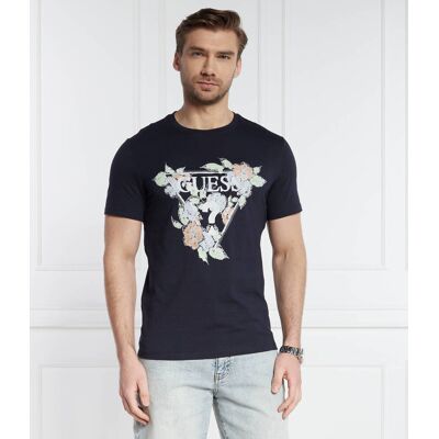 Guess T-shirt Slim Fit granatowy S Guess T-shirt Slim Fit granatowy S