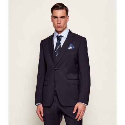 Boss BLACK Wełniana marynarka H-Huge-S-MM-251 Slim Fit granatowy 46 Boss BLACK Wełniana marynarka H-Huge-S-MM-251 Slim Fit granatowy 46