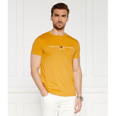 Tommy Hilfiger T-shirt Regular Fit musztardowy S Tommy Hilfiger T-shirt Regular Fit musztardowy S