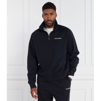 Tommy Hilfiger Bluza MONOTYPE EMBRO HALF ZIP Regular Fit granatowy S Tommy Hilfiger Bluza MONOTYPE EMBRO HALF ZIP Regular Fit granatowy S