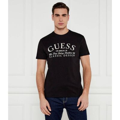 Guess T-shirt CLASSIC Regular Fit czarny S Guess T-shirt CLASSIC Regular Fit czarny S