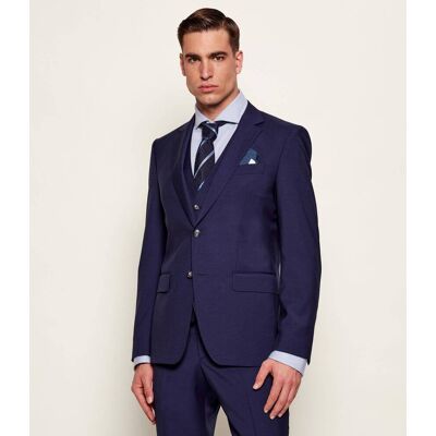 Boss BLACK Wełniana marynarka H-Huge-S-MM-251 Slim Fit granatowy 48 Boss BLACK Wełniana marynarka H-Huge-S-MM-251 Slim Fit granatowy 48